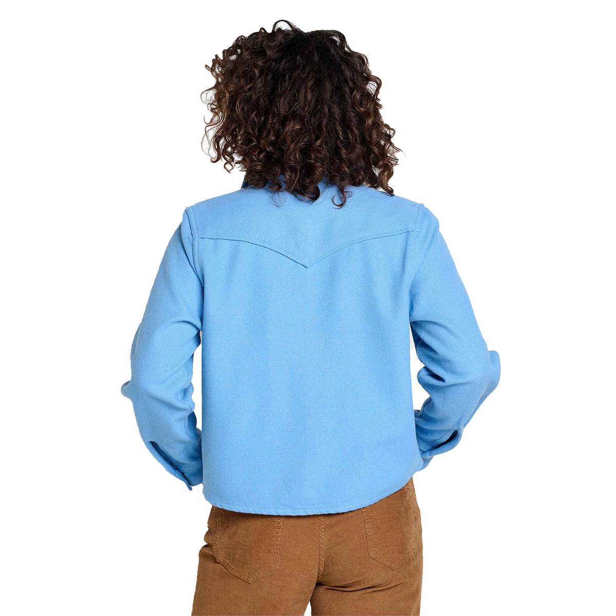Toad&Co Conifer Western Long Sleeve Shirt Women's in Weathered Blue Embroidery